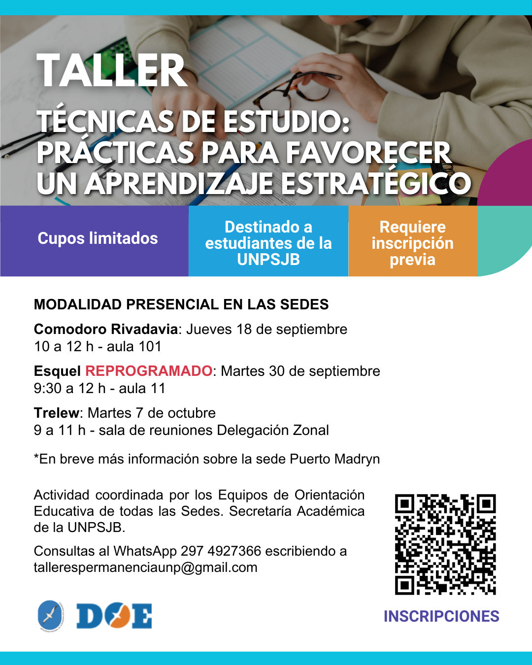 Taller en la UNPSJB: Prácticas para favorecer un aprendizaje estratégico