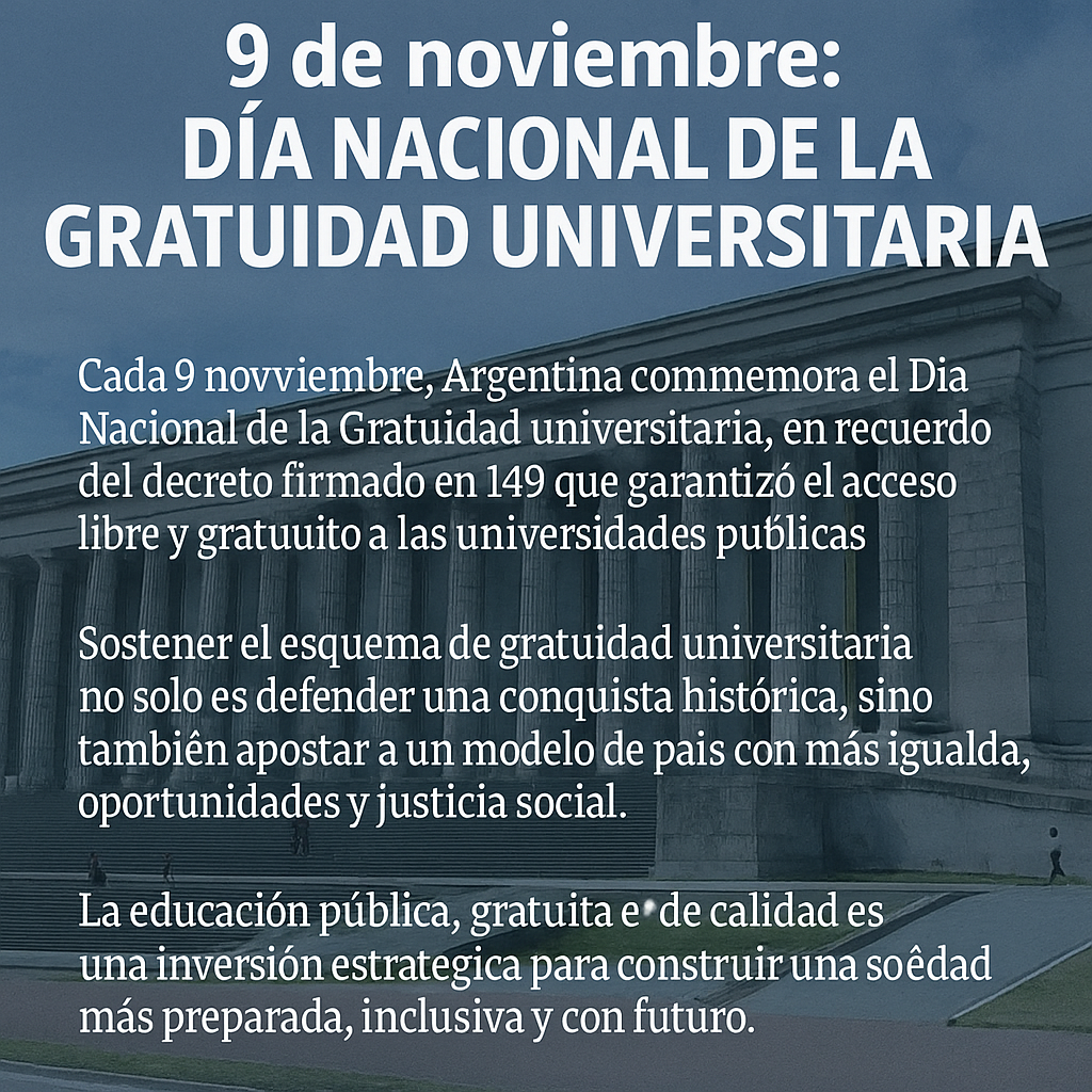 22 de noviembre, Día de la Gratuidad Universitaria