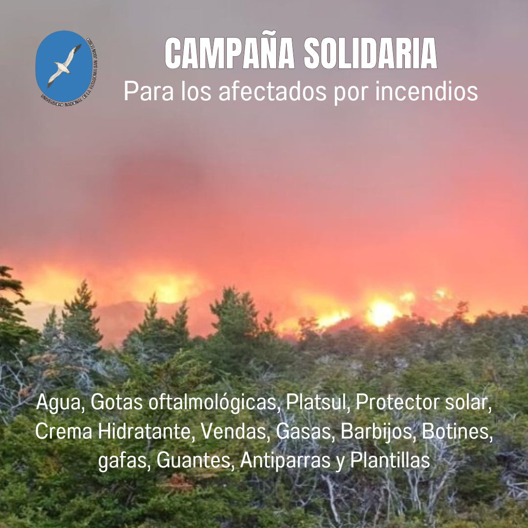 La Universidad de la Patagonia San Juan Bosco inicia campaña solidaria ante los incendios