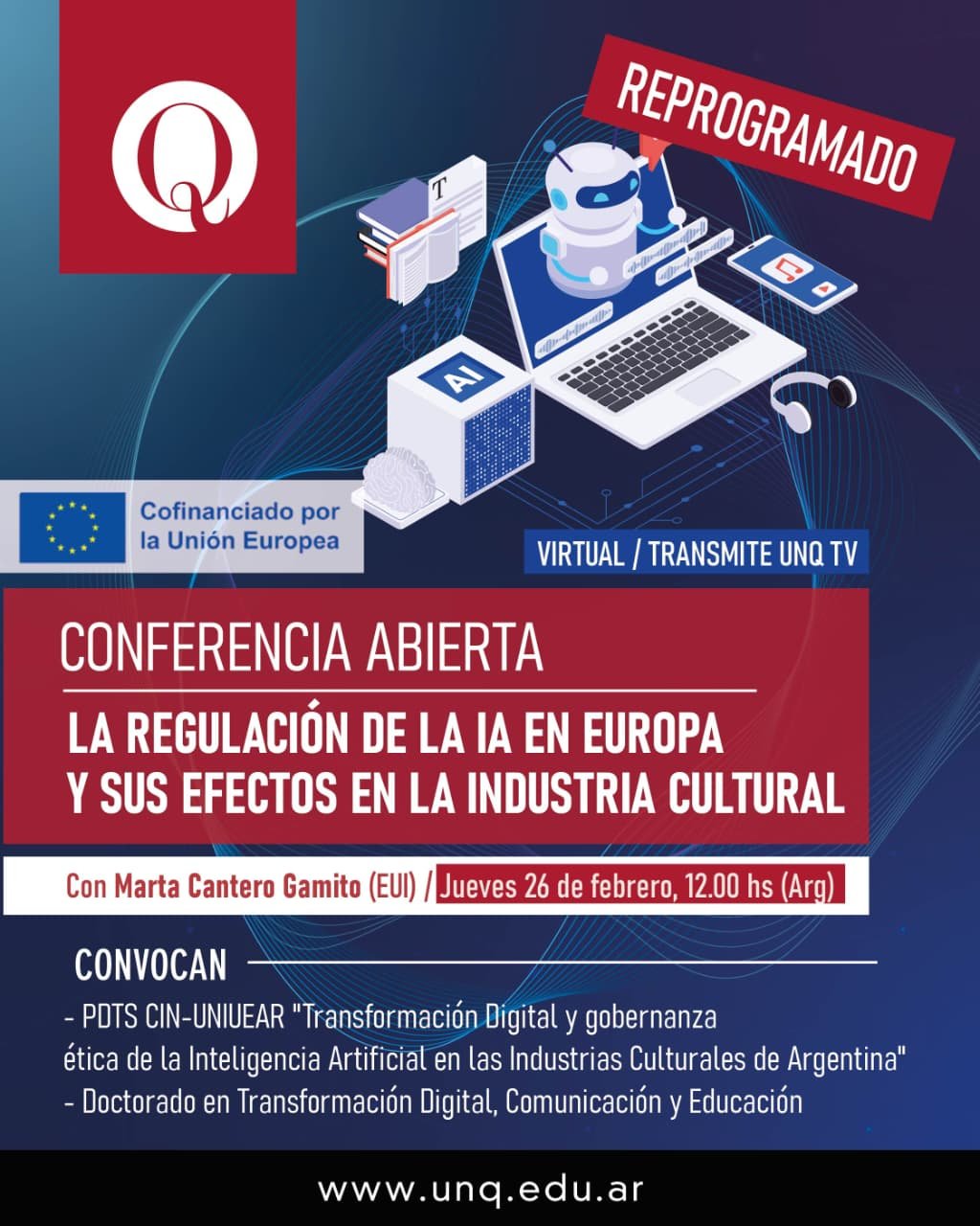 Conferencia abierta: La regulación de la IA en Europa y sus efectos en la industria cultural