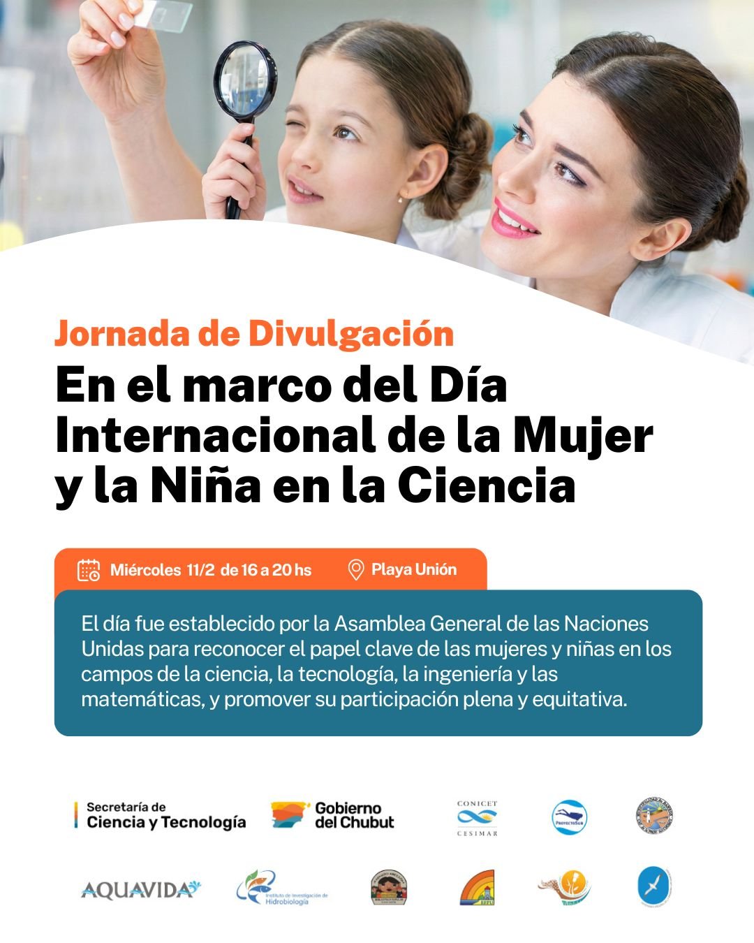 Jornada de divulgación por el Día de la Mujer y la Niña en la Ciencia se realiza en Playa Unión